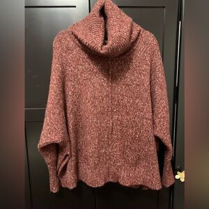 Ruby Moon Free Size Burgundy Cowl Neck Sweater cozy neutral knits Scandi Girl